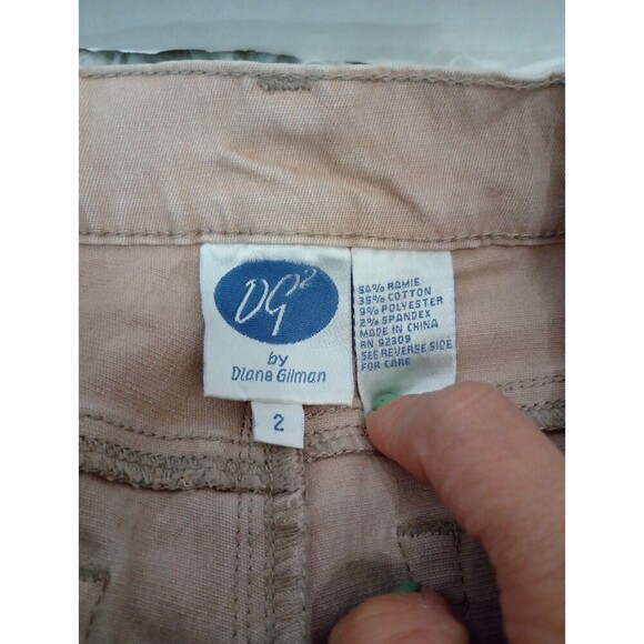 DG2 By Diane Gilman  Stretch 5 Pocket Skinny Jean Camel Size 2 - Picture 8 of 11